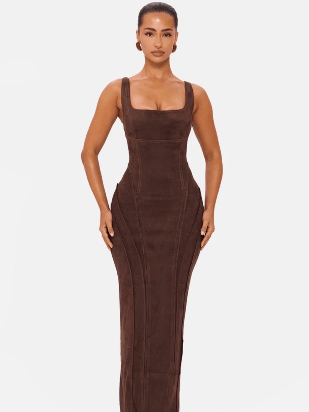Murci LEXI MAXI Dress in Chocolate Brown